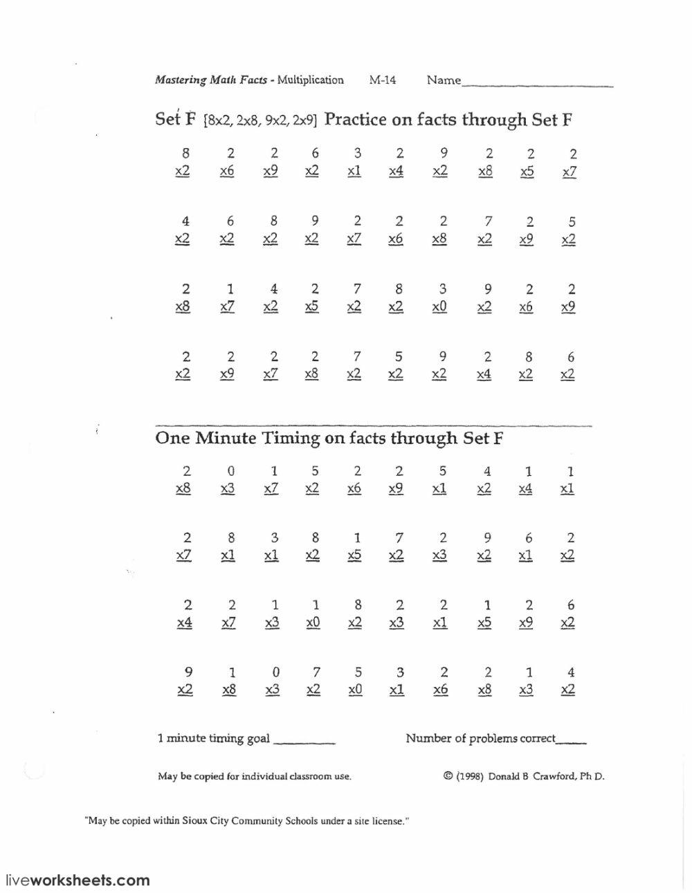 MathFacts - Multiplication- Muller