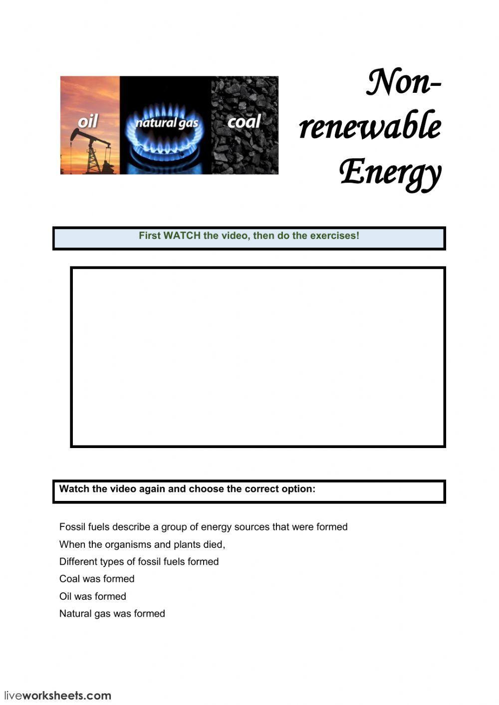Non-renewable energy