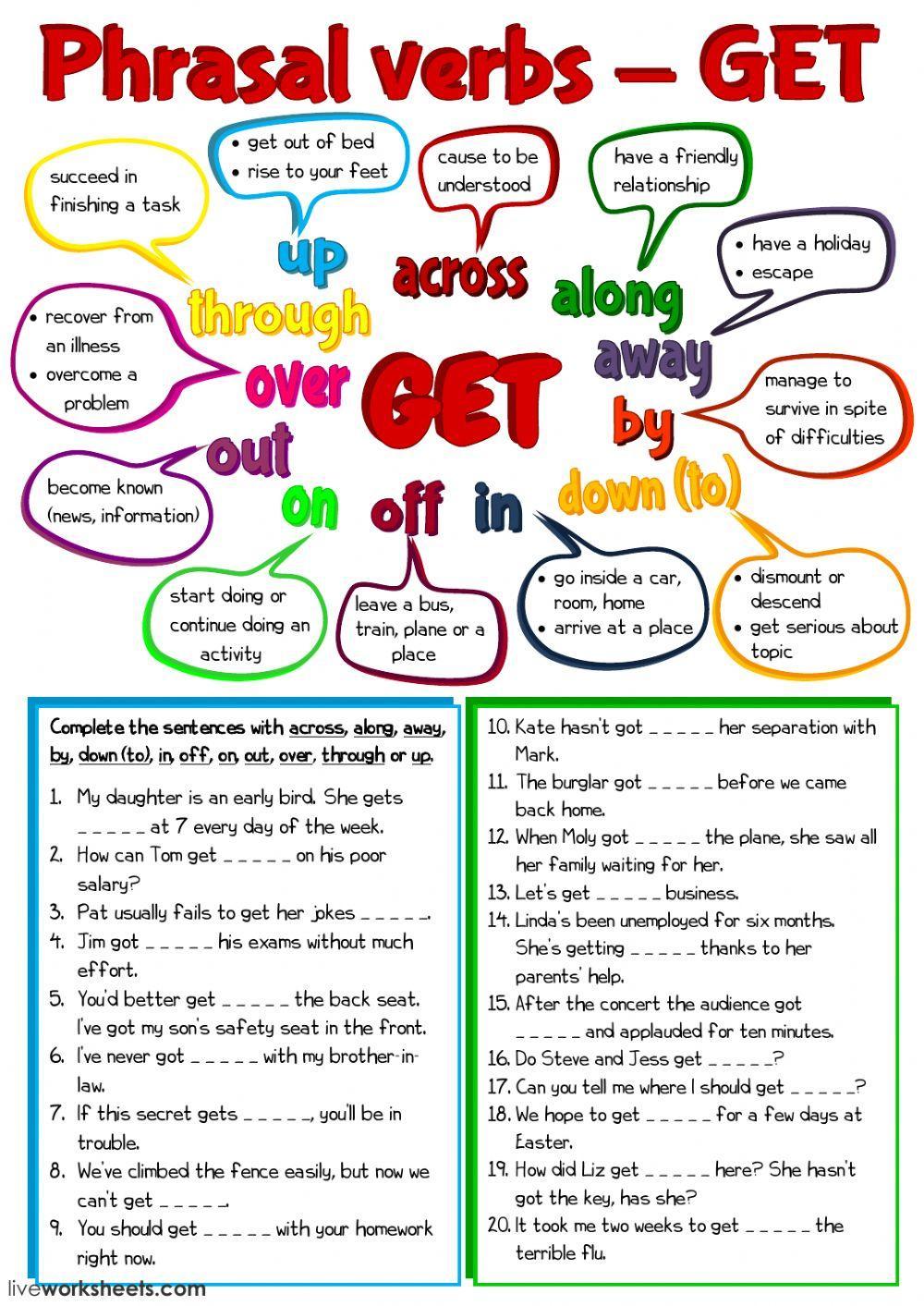 Phrasal verbs with GET