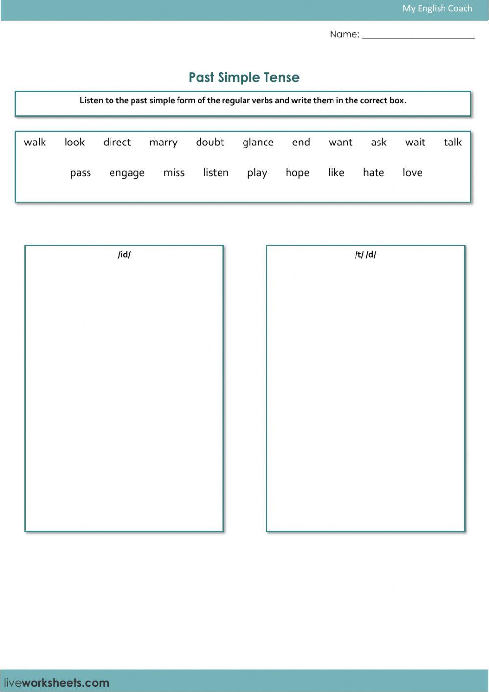 past simple endingd - pronunciation