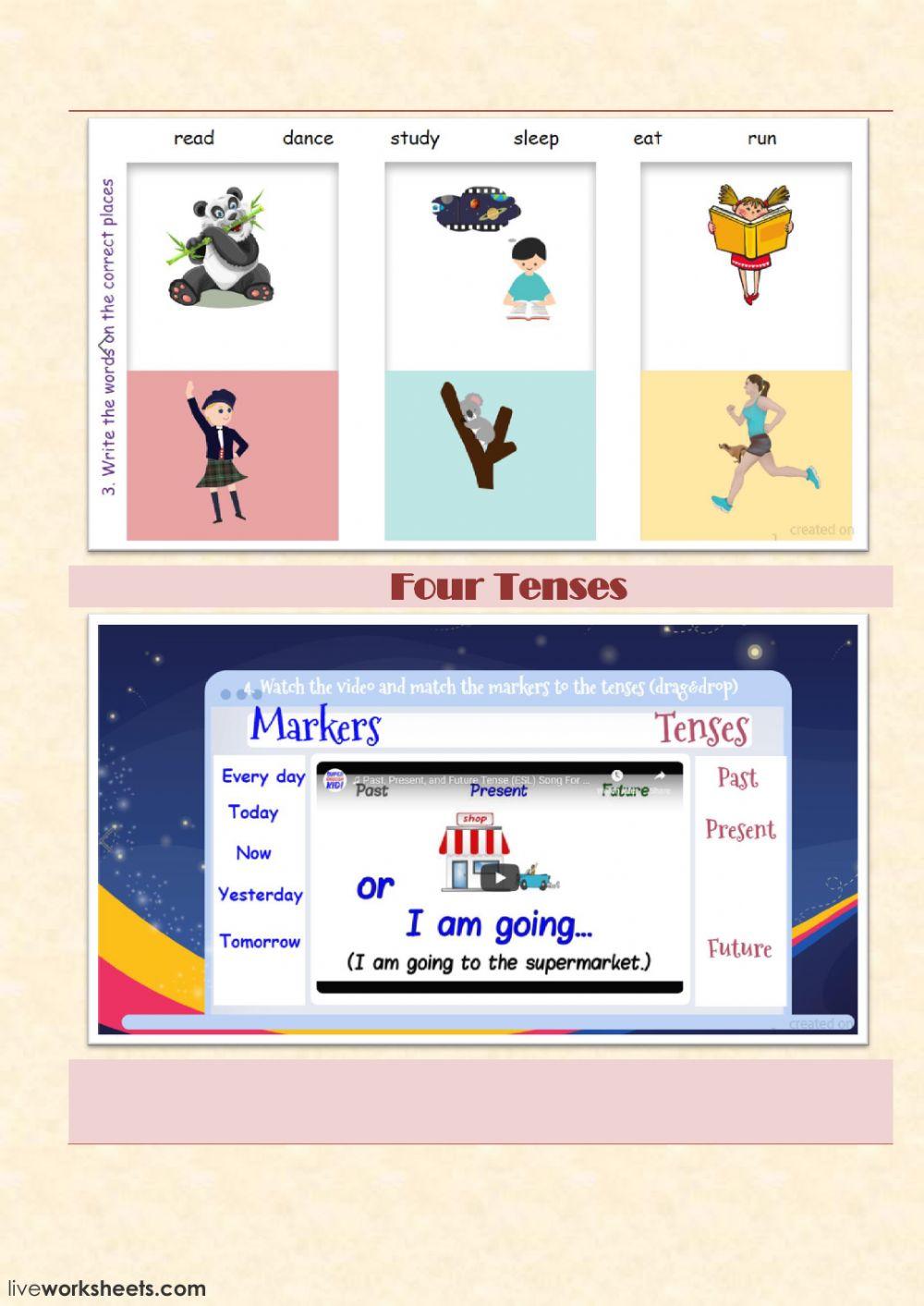 4 Tenses and action verbs review 4 Tenses and action verbs review