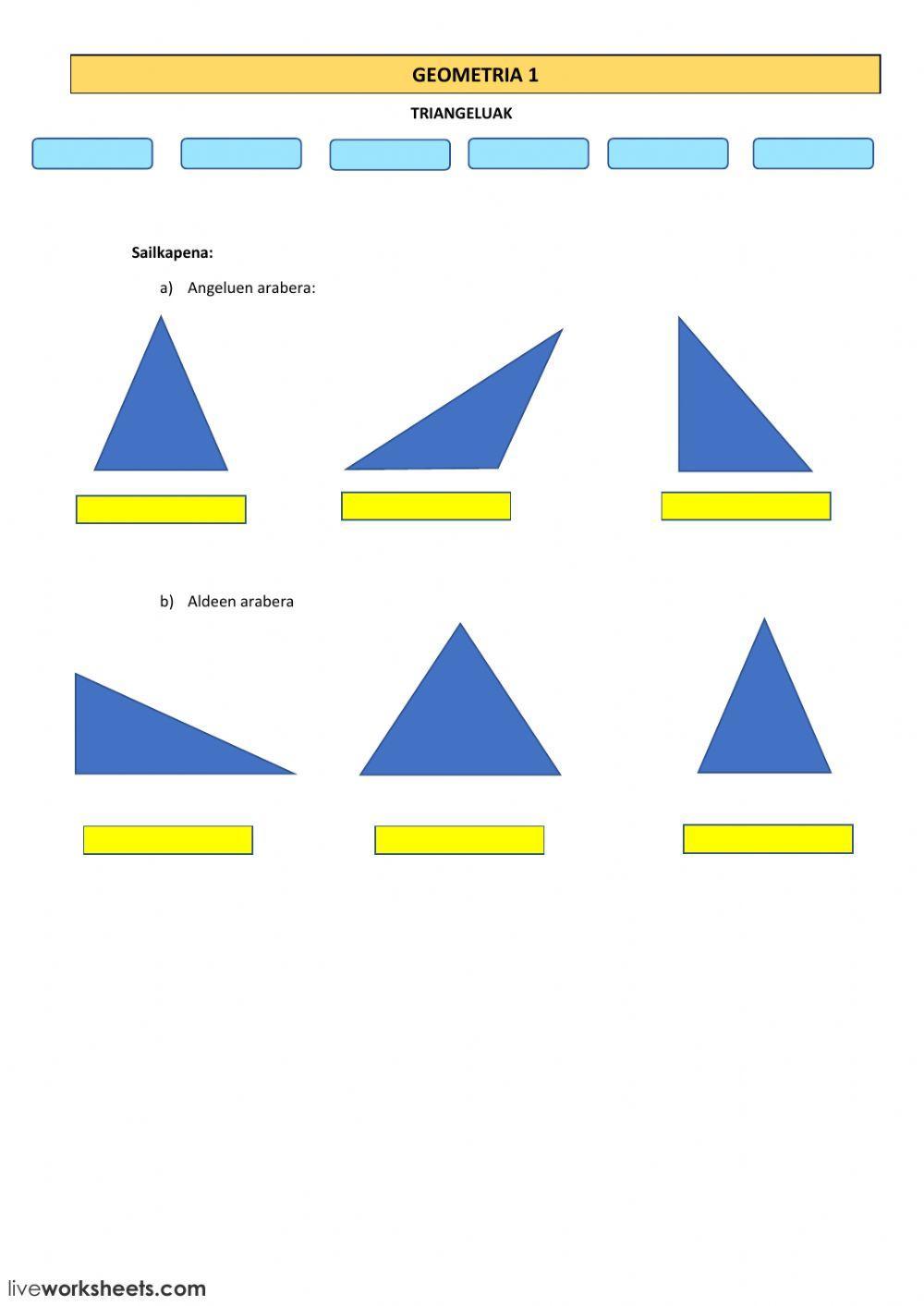 Geometria 1: Triangeluak