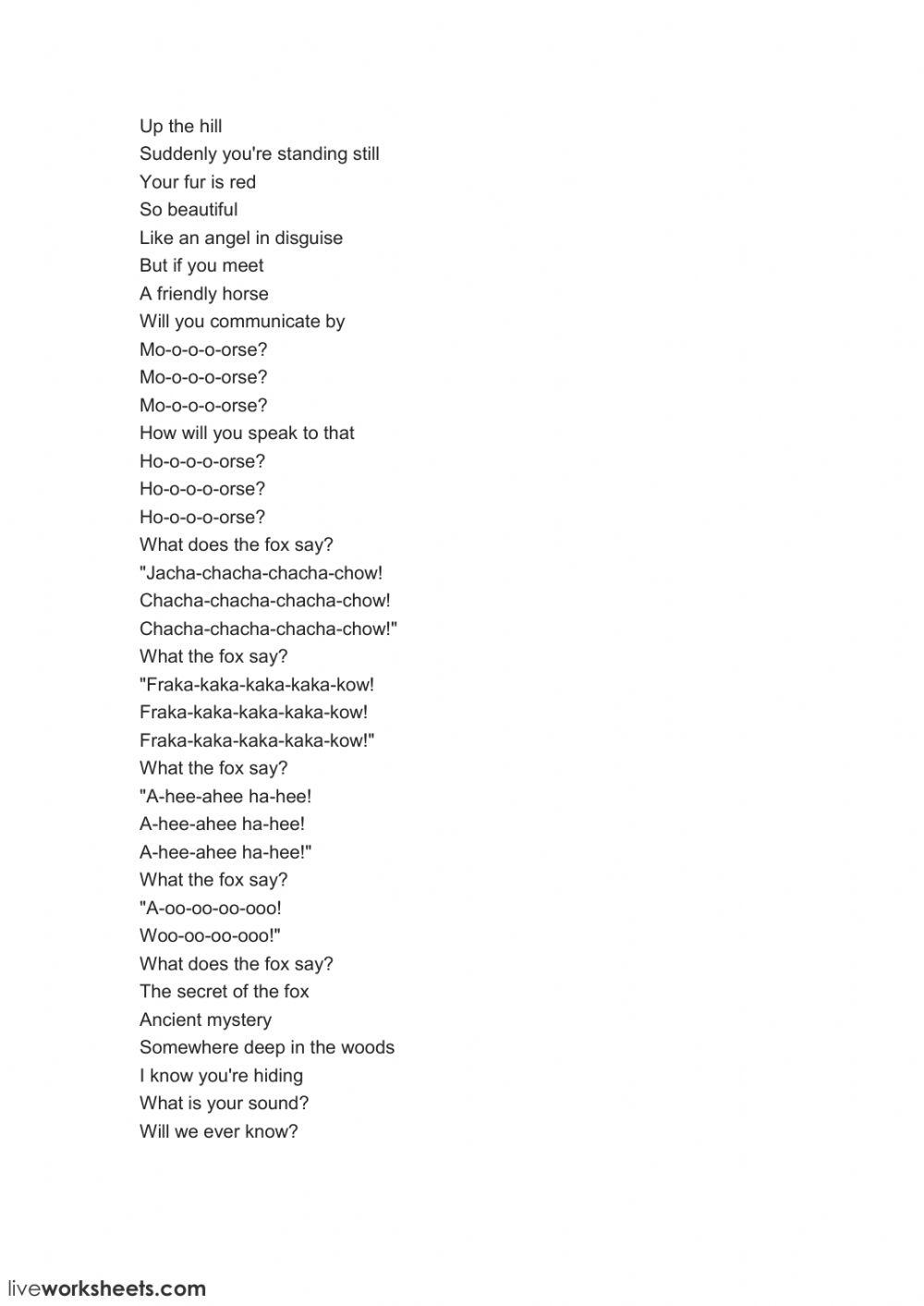 What Does The Fox Say Lyrics