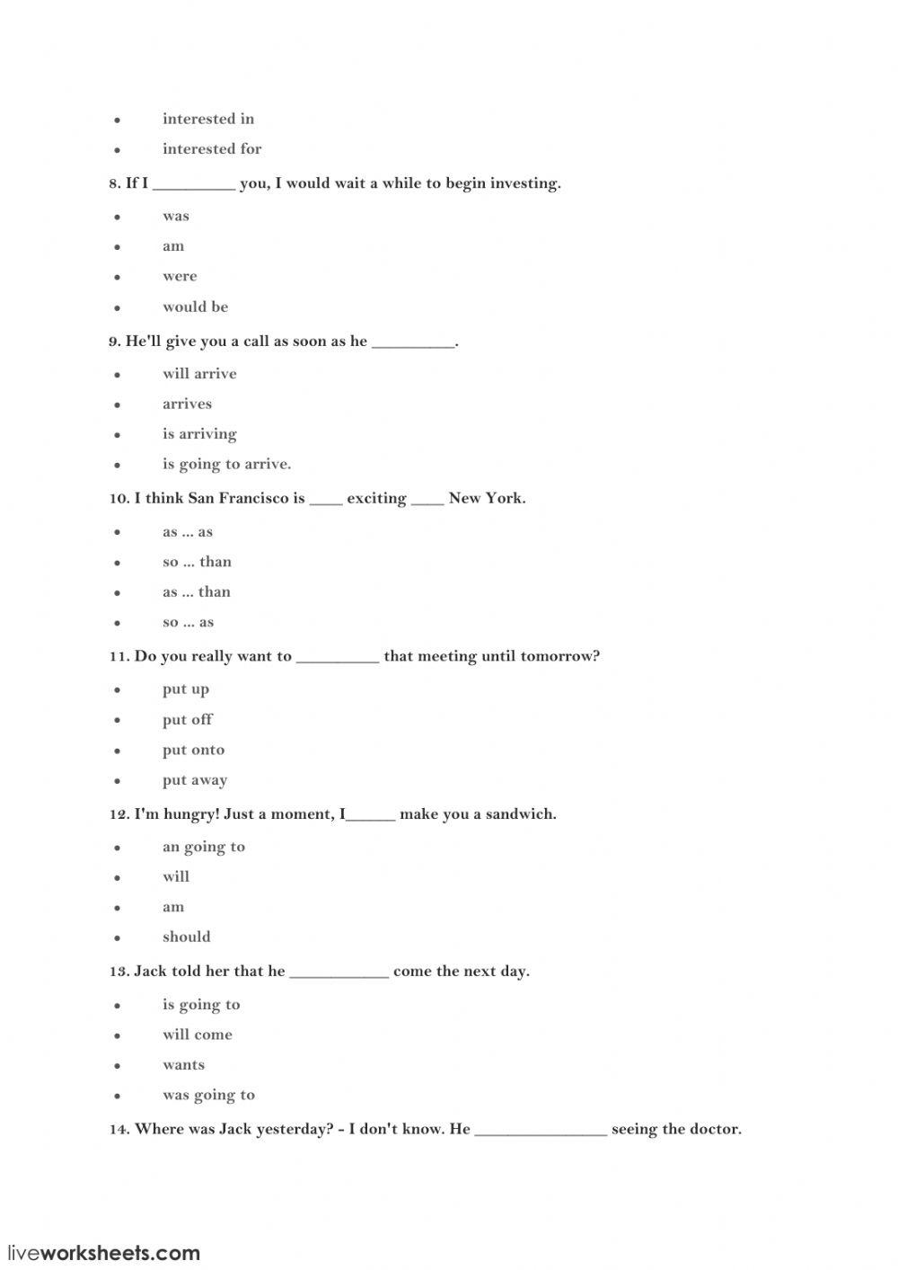 Intermediate level test