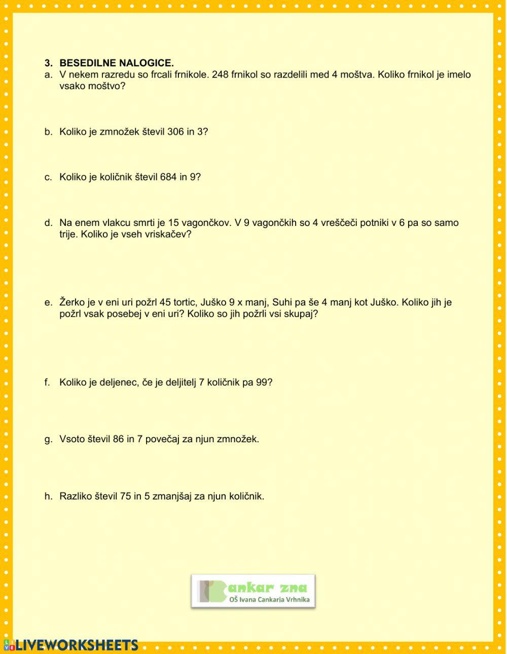 Deljenje in množenje velikih števil