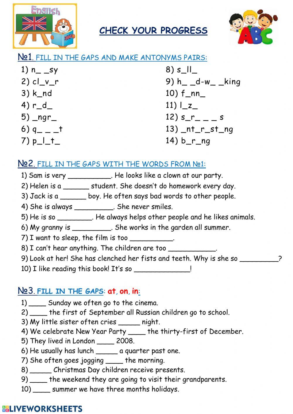 Adjectives and Prepositions