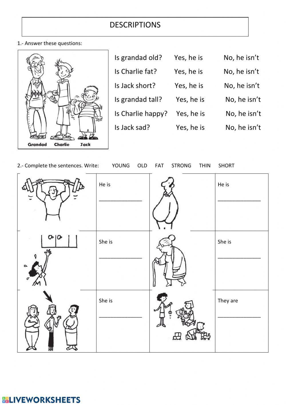Descriptions Descriptions