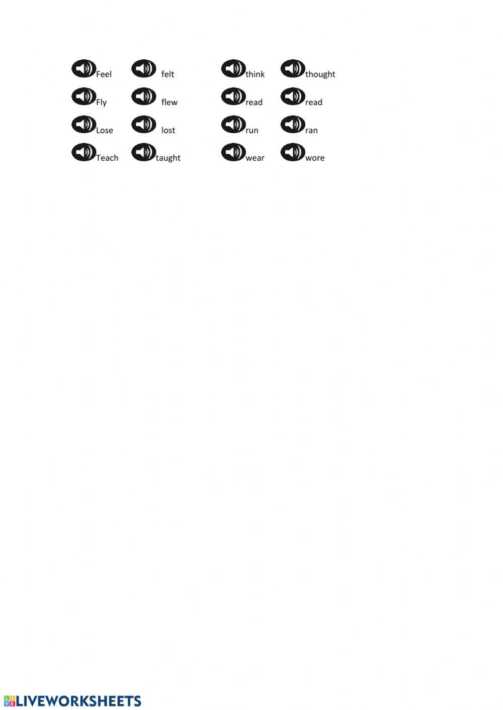 Irregular Verbs Practice