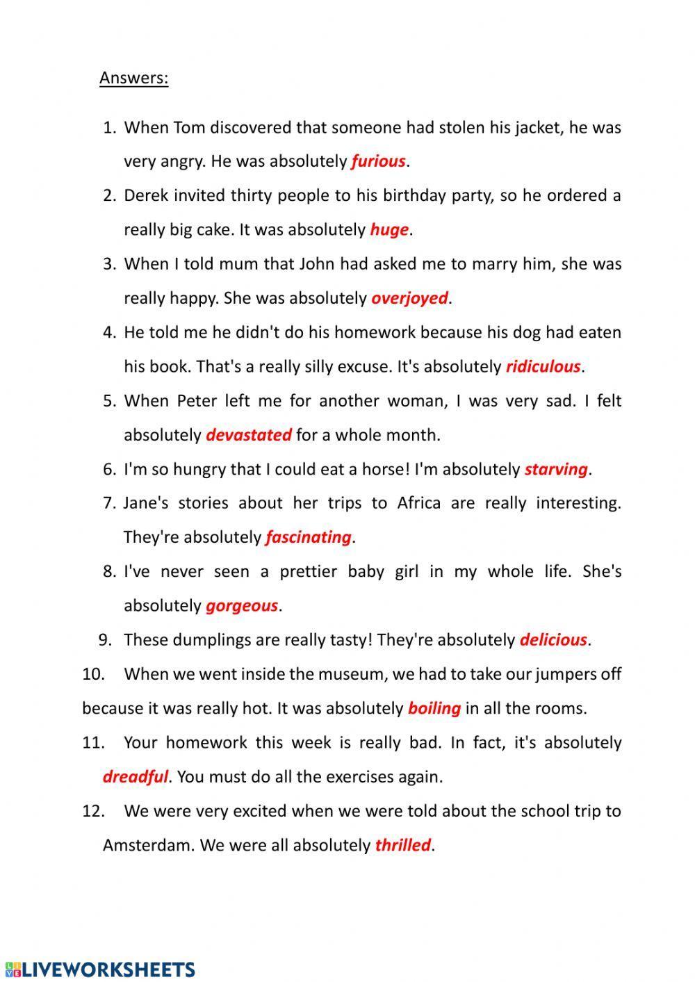 Base and Strong Adjectives Base and Strong Adjectives