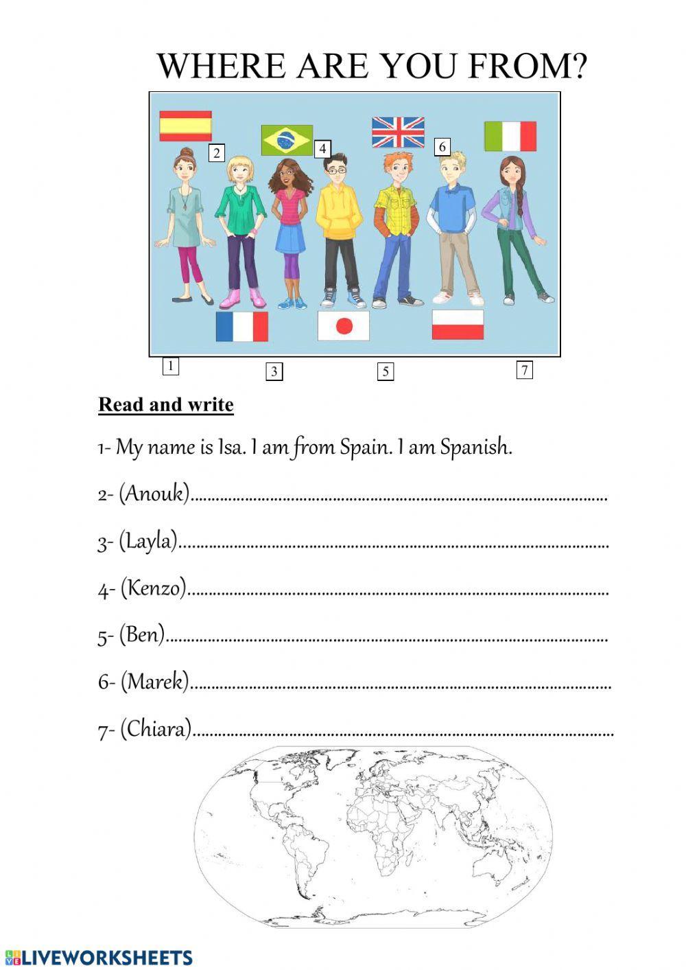 Rooftops 5 - Starter - countries, flags and nationalities