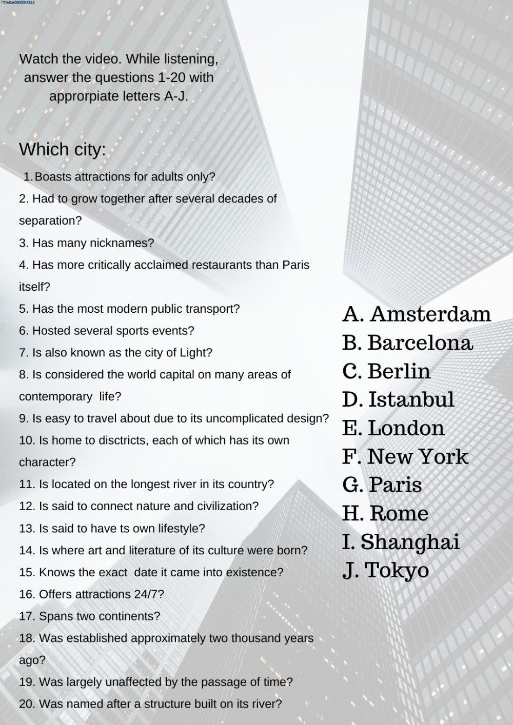 Watchmojo top 10 cities