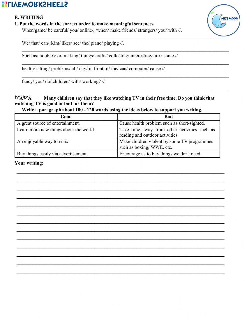 Grade 8 - unit 1 - test 2