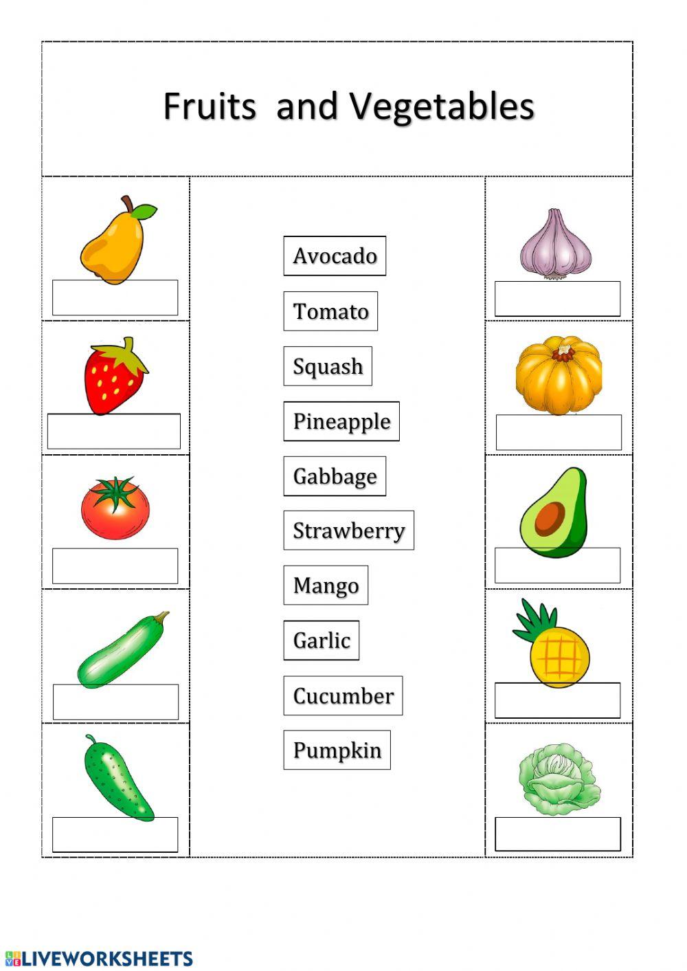 Fruits and Vegetables