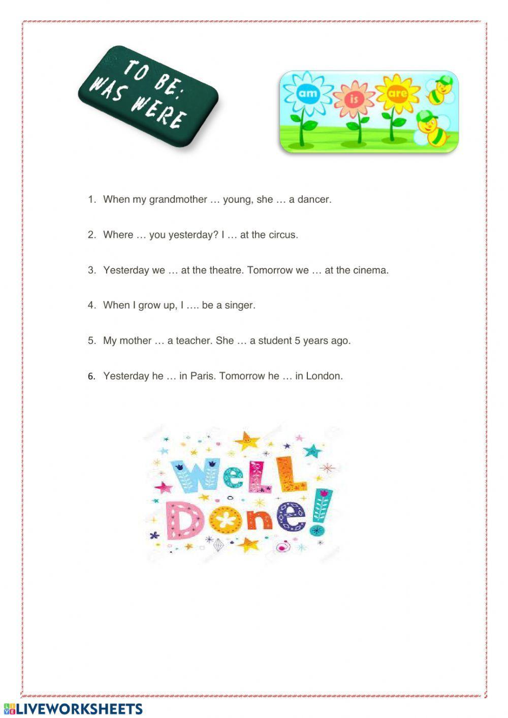 To be (present,past,future)