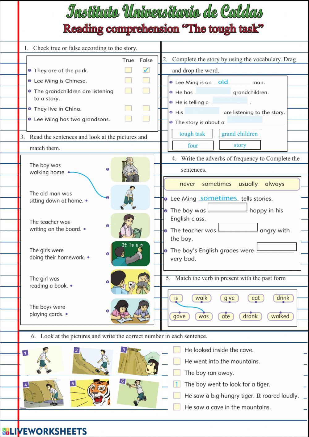 Reading comprehension -The tough task-