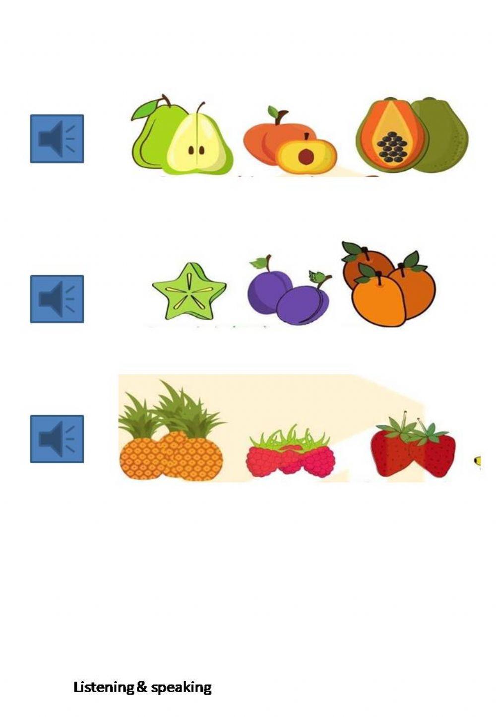 Fruits pronouce