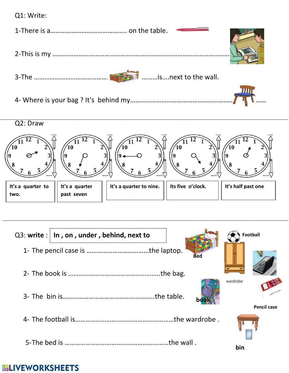 Review - unit 1 and 2 third grade