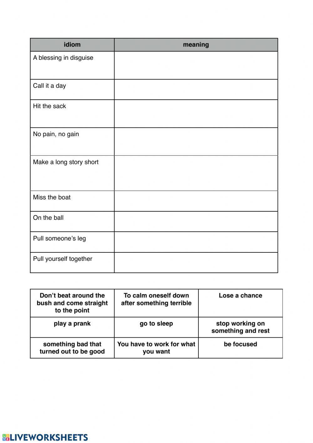 Idiom challenge (Week 15)