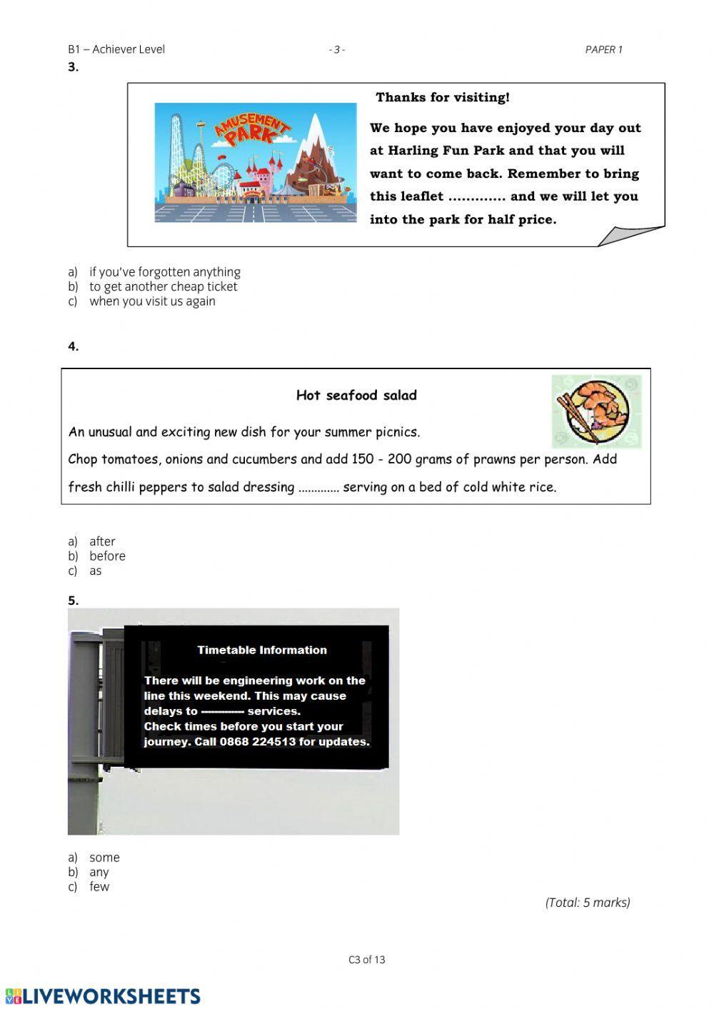 Language Cert sample test
