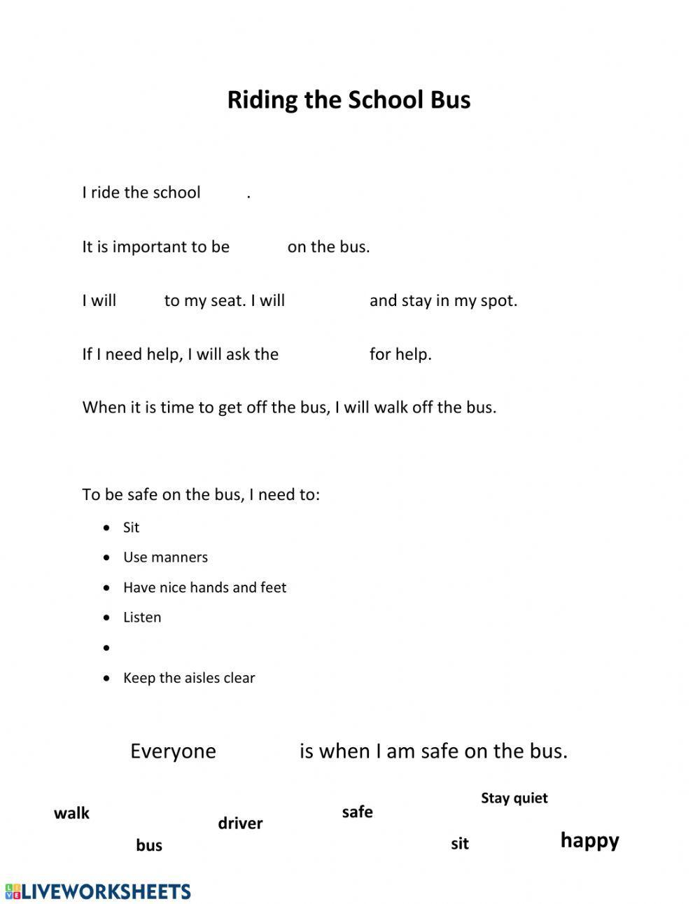 Bus Social Story