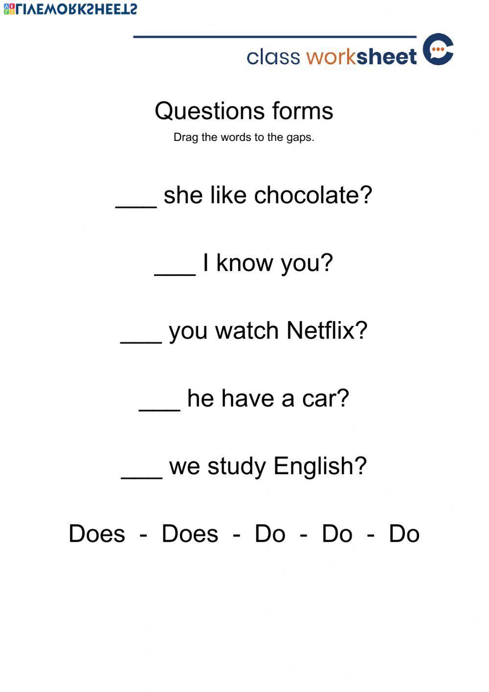Question forms do-does