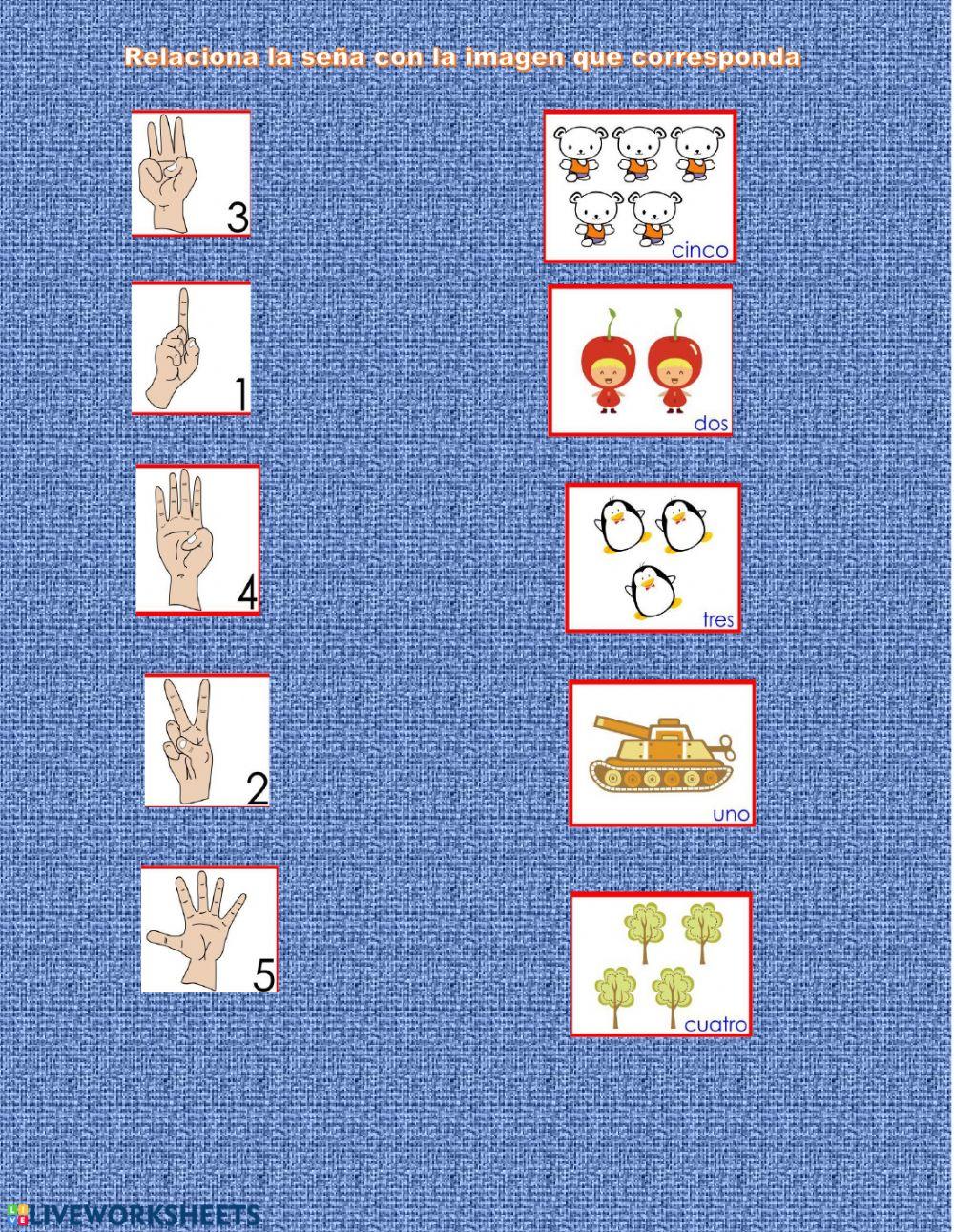 Los números con señas