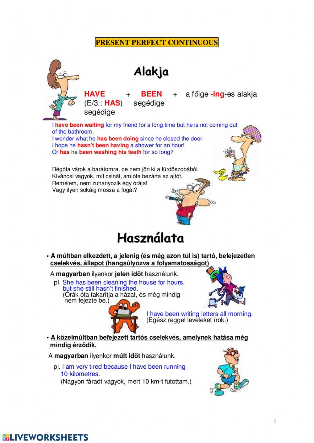 Present Perfect Continuous - Theory