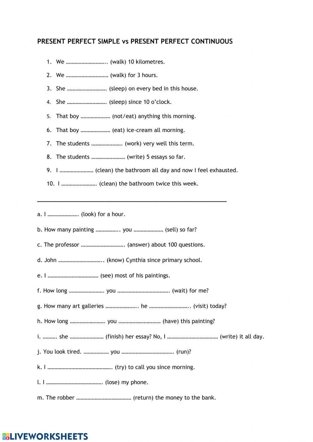 54430 Present Perfect Simple Vs Present Perfect 54430 Present Perfect Simple Vs Present Perfect