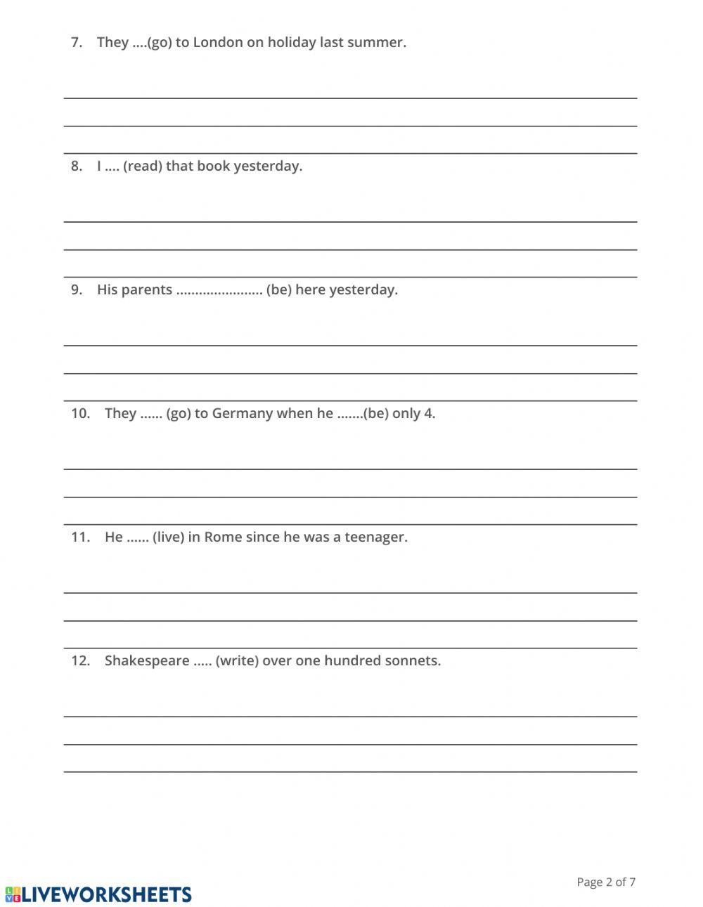 1-2-3 k-m-h Past Simple or Present Perfect