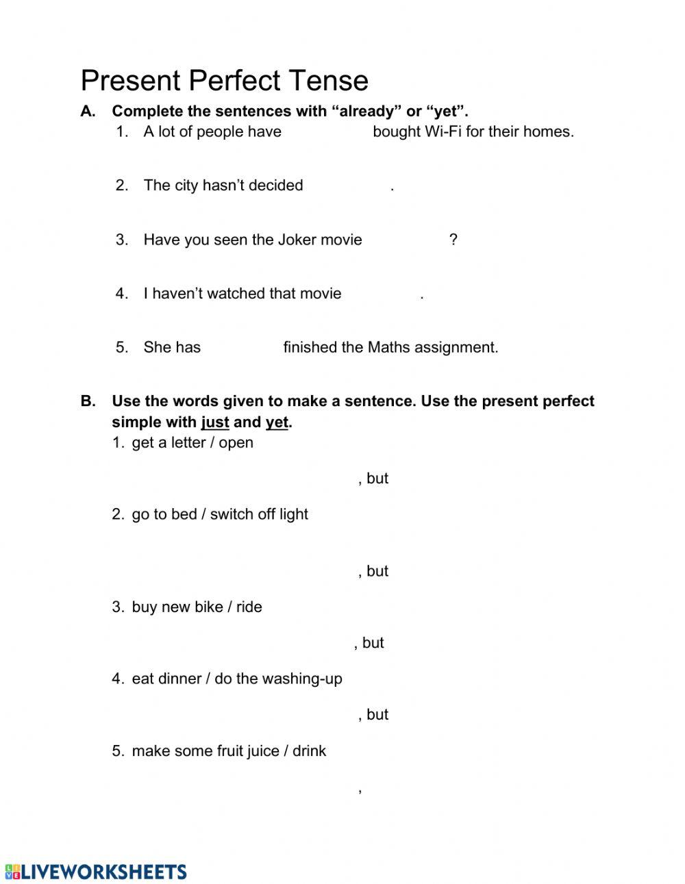 Present Perfect Tense