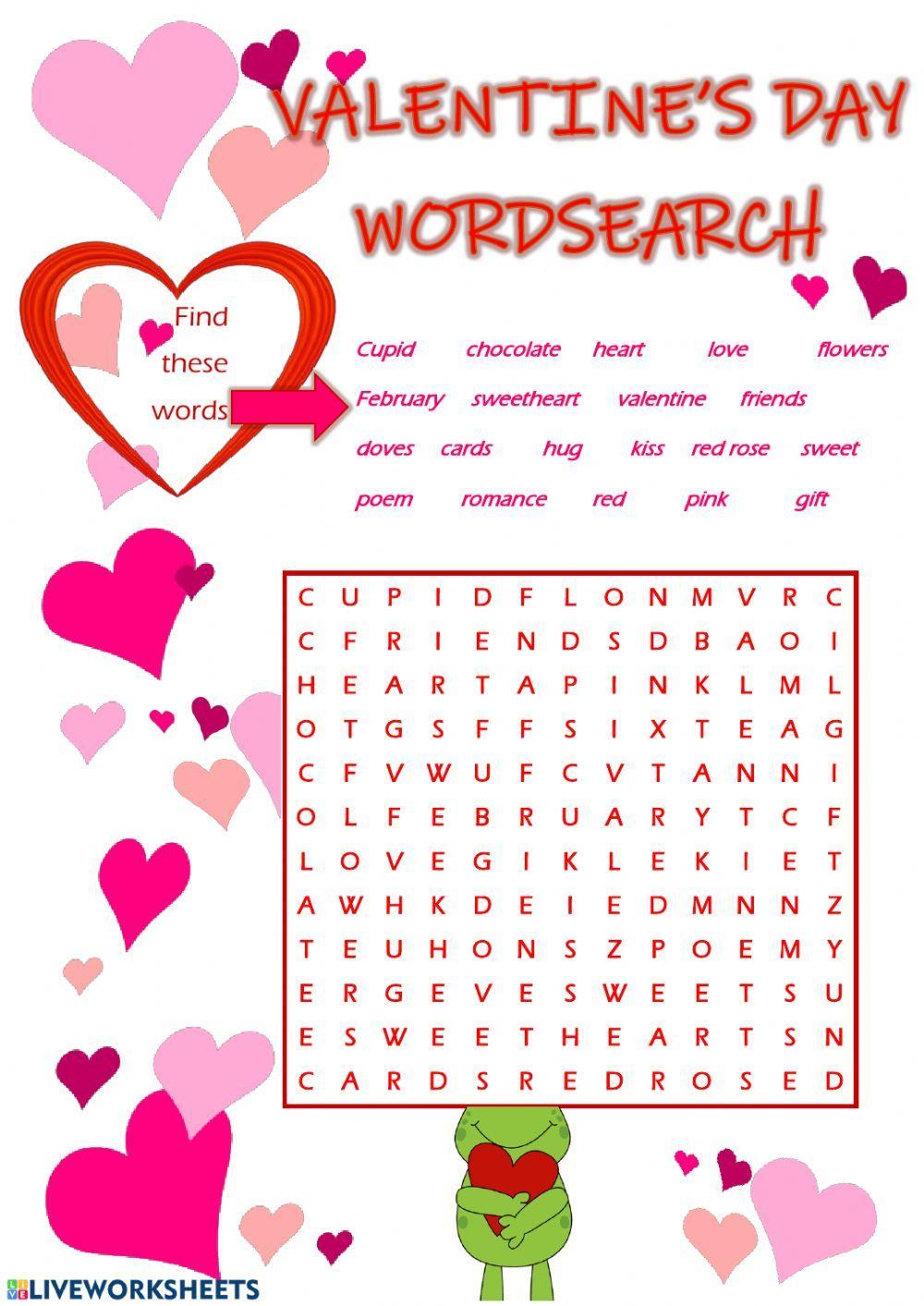 Valentine's Day Wordsearch