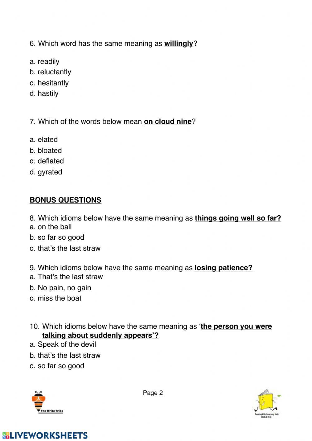 Week 18 English Mastery P1