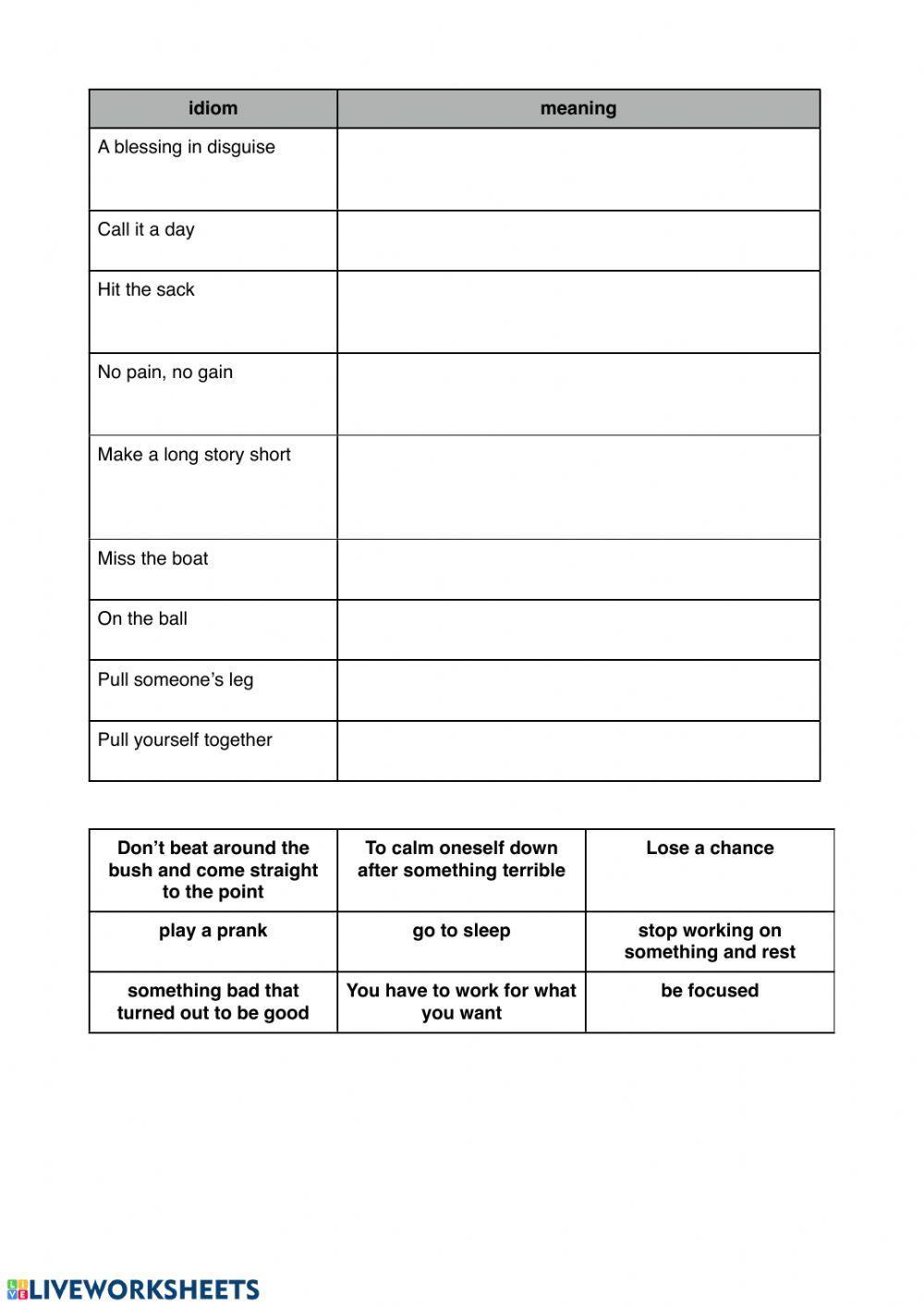 Idiom challenge (Week 17)