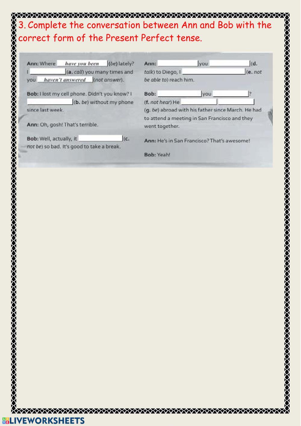 Present Perfect Tense