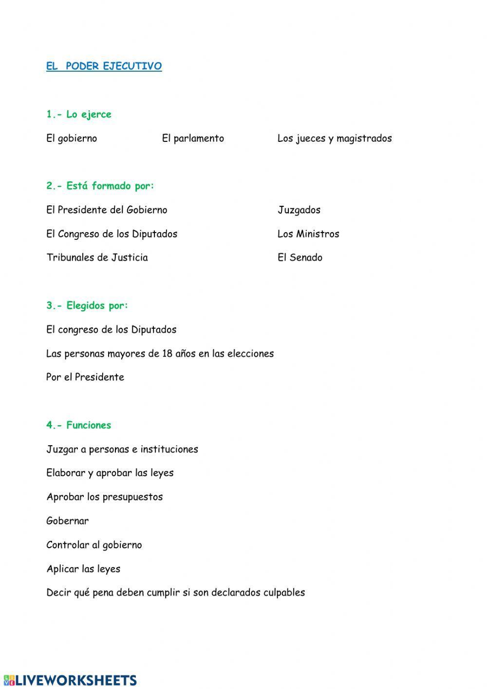 La división de poderes La división de poderes