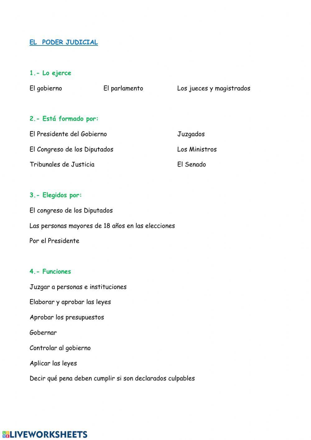 La división de poderes La división de poderes