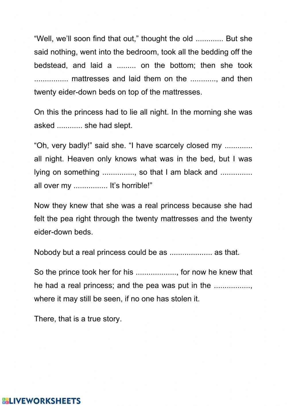 The princess and the pea