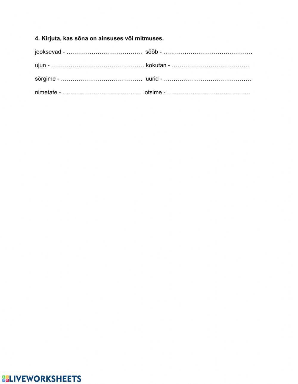 Tegusõna.Olevik ja minevik.3.klass