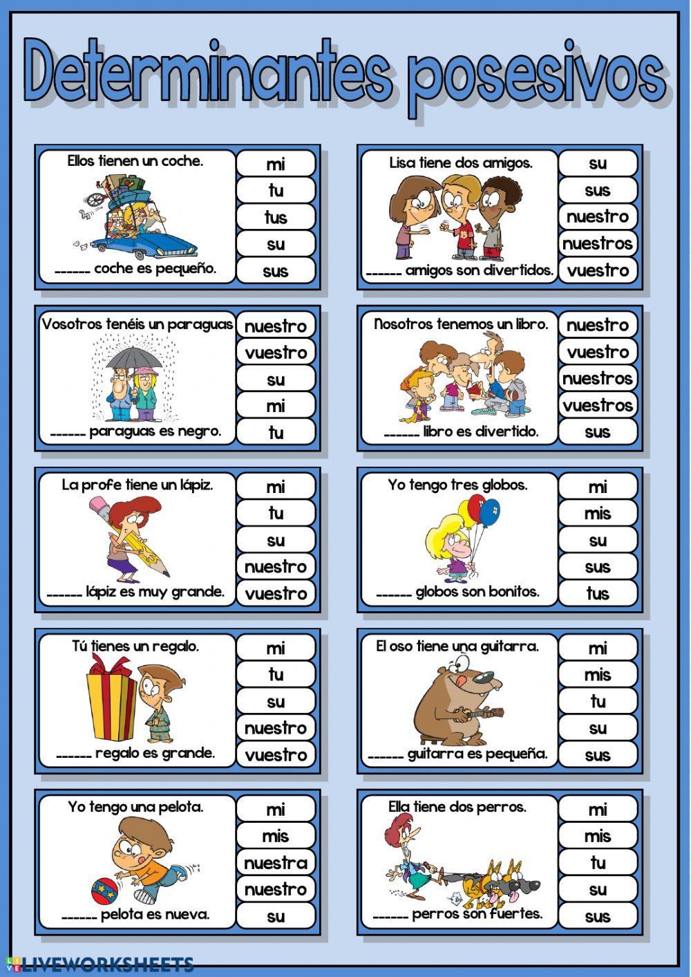 Determinantes posesivos