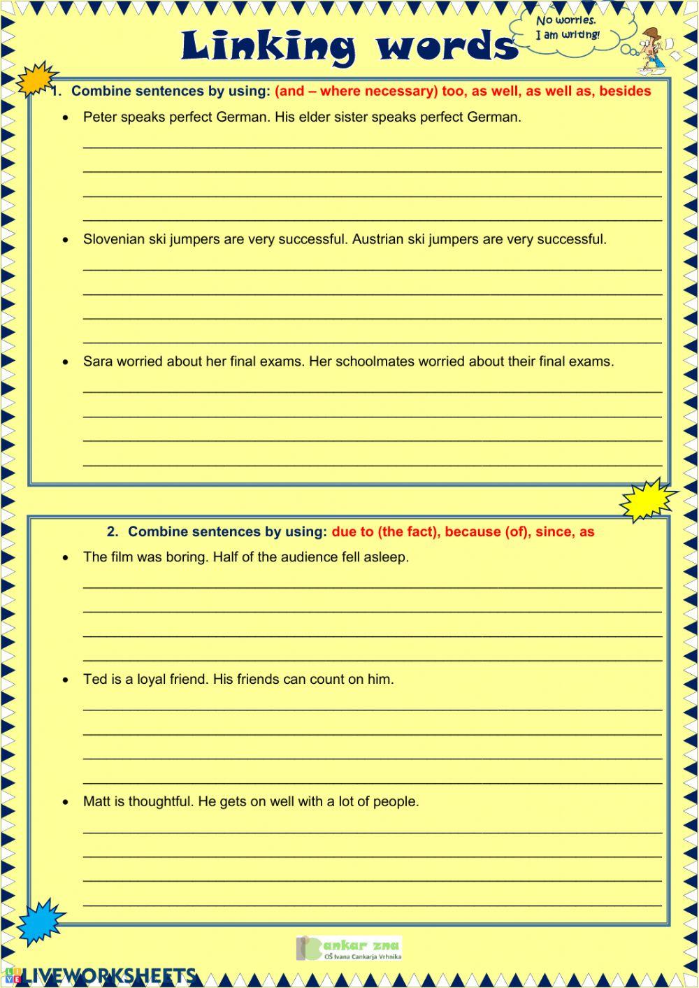 Linking words Linking words