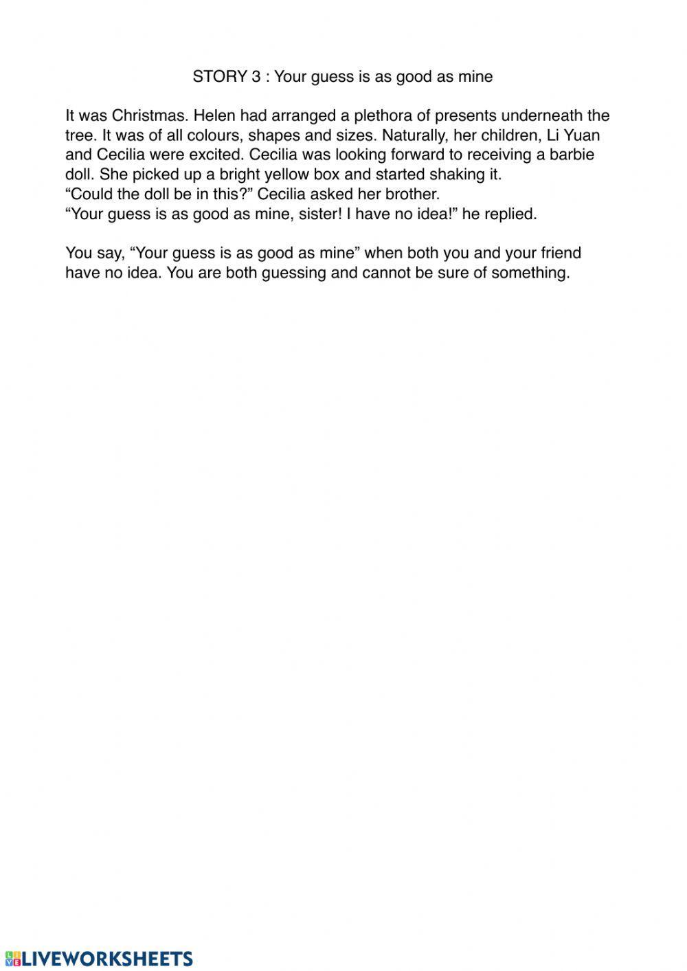 Idiom challenge (Week 16)