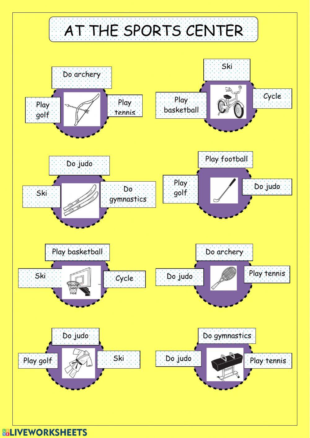 At the sports center