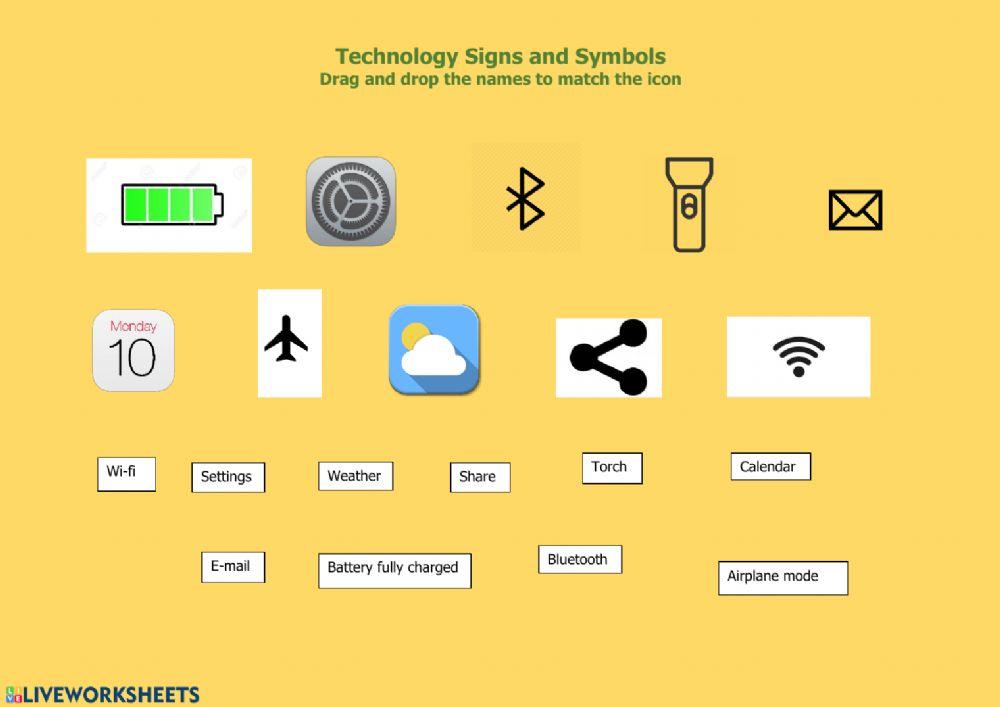 Technology Signs and Symbols