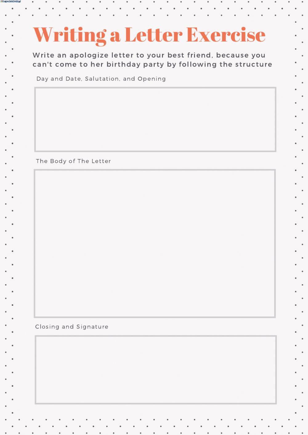 Writing an Apologizing Letter