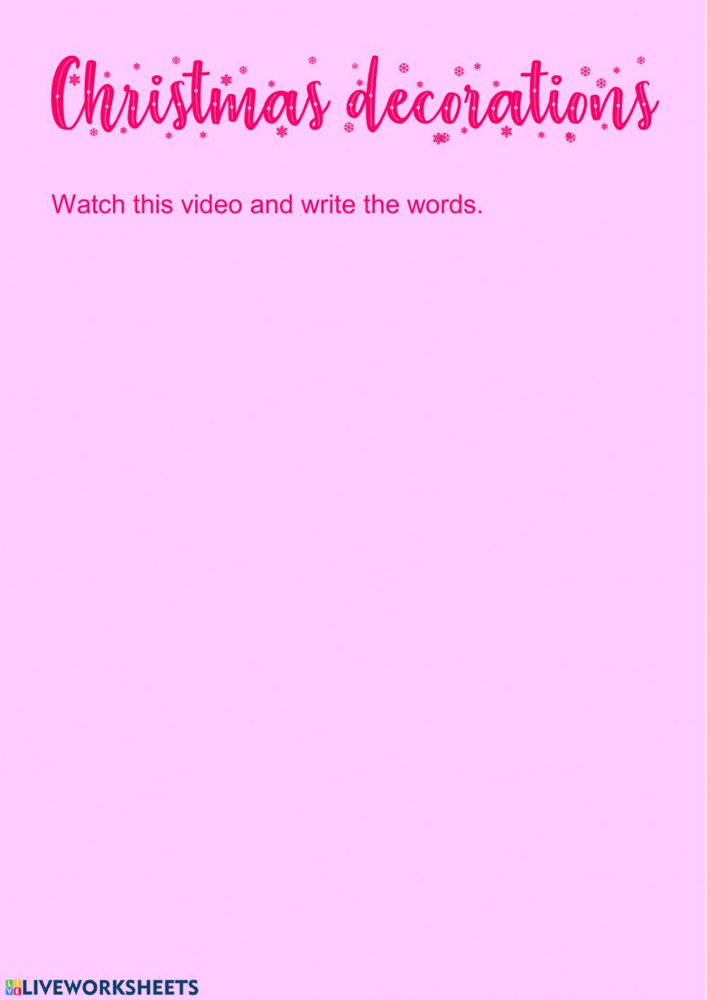 Christmas decorations