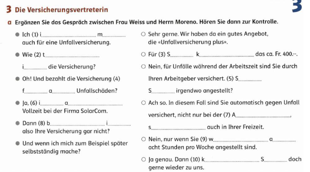 Linie 1 B1 Arbeitsblätter Grammatik ответы www.liveworksheets.com