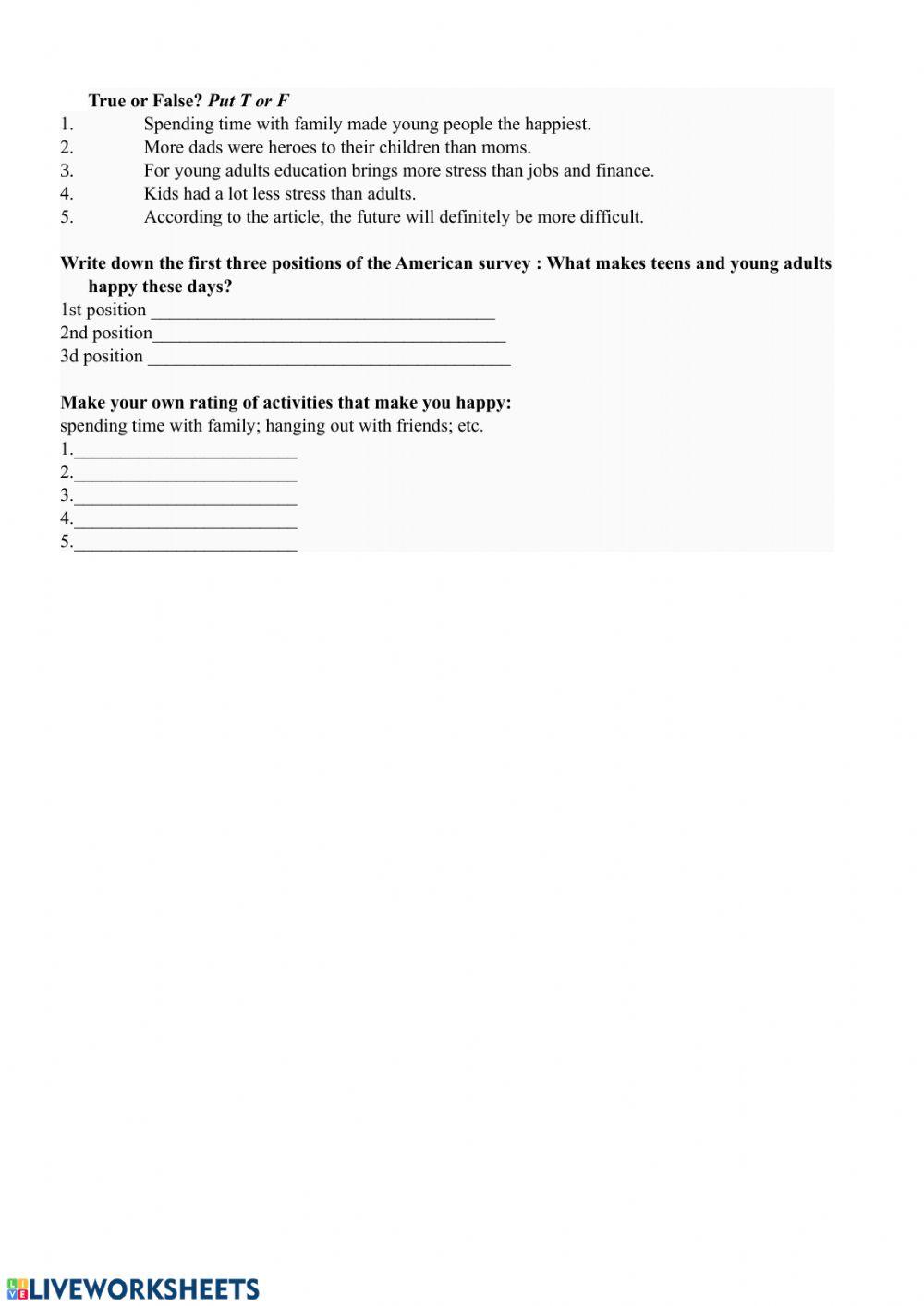 Listening comprehension