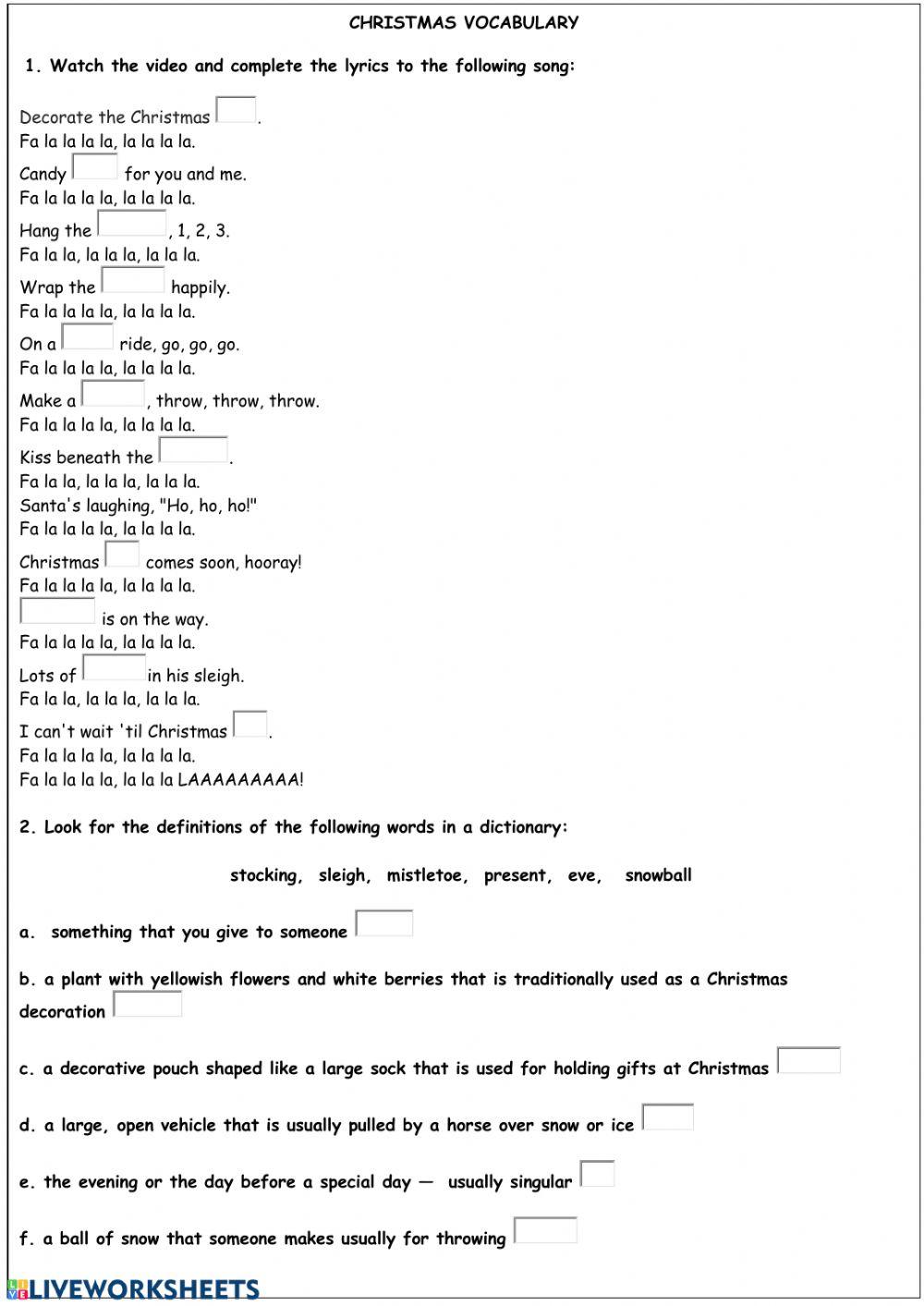 Christmas Vocabulary Exercise Live Worksheets christmas-vocabulary-exercise-live-worksheets