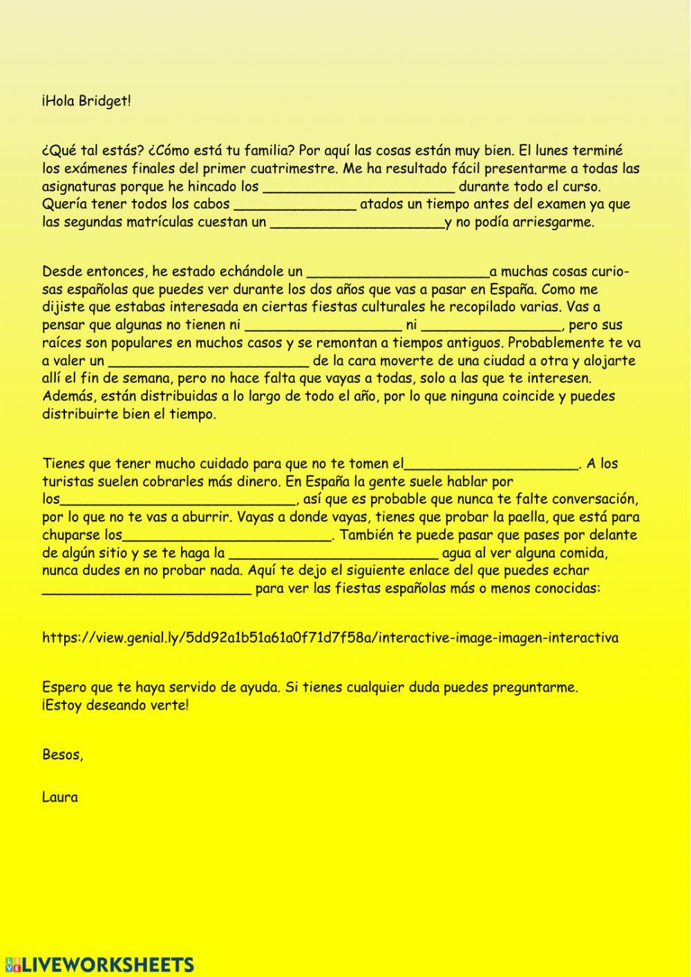 Expresiones con partes del cuerpo