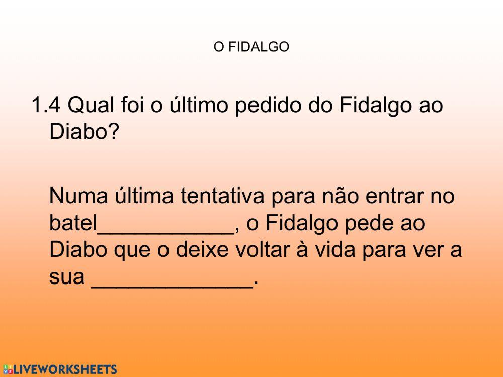 Auto da barca do inferno - O Fidalgo